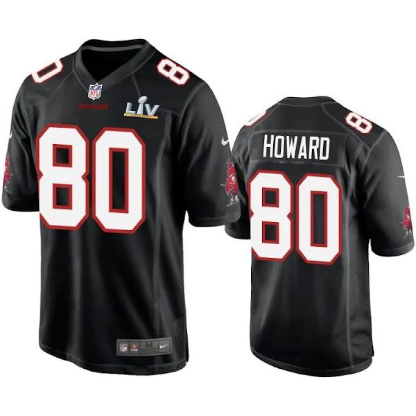 Men Tampa Bay Buccaneers #80 O.J. Howard Nike Black Super Bowl LV Game NFL Jersey